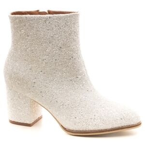 CORKYS White Glitter Ankle Boots GoGo Boots Size 8